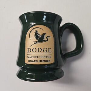 Dodge Nature Center Mug Deneen Handmade Pottery Green Heron Board Member USA